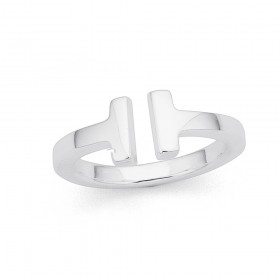 Sterling+Silver++T+Open-Ended+Ring