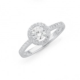 Sterling-Silver-Cubic-Zirconia-Ring on sale