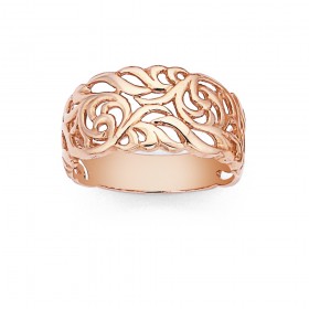 9ct+Rose+Gold+Filigree+Ring