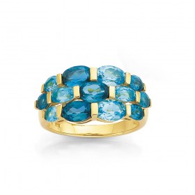 9ct+Blue+London+Topaz+Ring