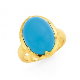 9ct+Turquoise+Ring