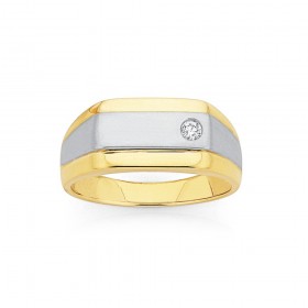 9ct+Gents+Diamond+Ring