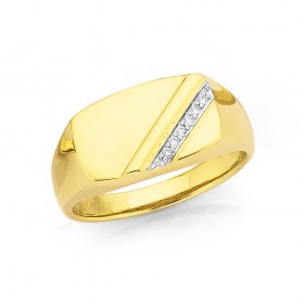 9ct-Diamond-Gents-Ring on sale