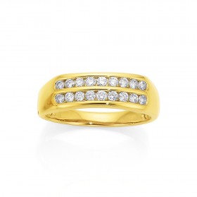 9ct-Diamond-2-Row-Ring-Total-Diamond-Weight-50ct on sale