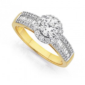 18ct-Two-Tone-Diamond-Ring-Total-Diamond-Weight125ct on sale