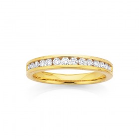 18ct+Diamond+Band