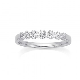 18ct+White+Gold%2C+Diamond+Ring