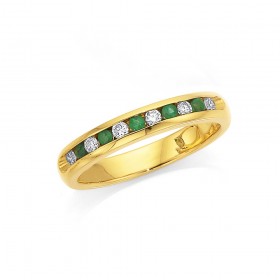 18ct%2C+Emerald+%26amp%3B+Diamond+Ring