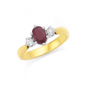 18ct-Ruby-Diamond-Ring-Total-Diamond-Weight25ct on sale