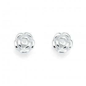 Sterling-Silver-Rose-Studs on sale