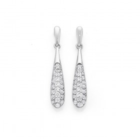 Sterling+Silver+Cubic+Zirconia+Earrings