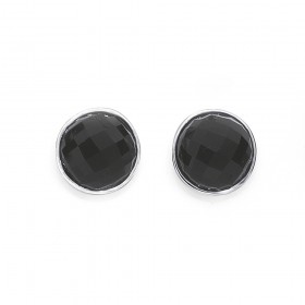 Sterling+Silver+Onyx+Studs