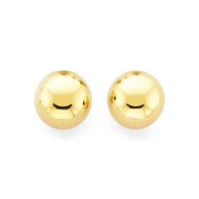 9ct+8mm+Ball+Studs