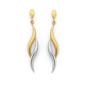 9ct-Wave-Drop-Earrings on sale