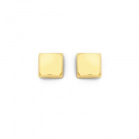 9ct+Square+Stud+Earrings