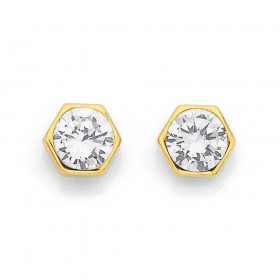 9ct+Cubic+Zirconia+Studs