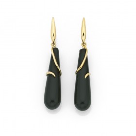 9ct+Onyx+Earrings