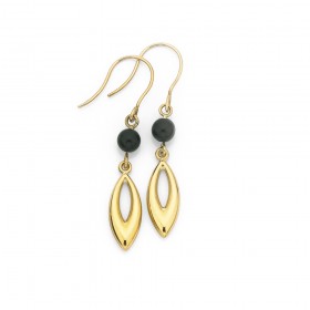 9ct+Onyx+Earrings