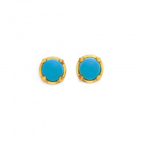 9ct+Turquoise+Earrings