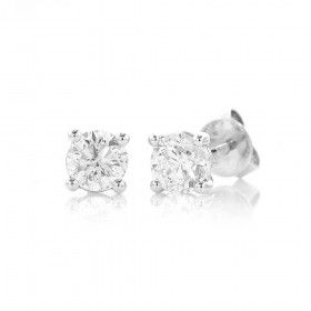 18ct+White+Gold+Studs+Total+Diamond+Weight%3D+1.00ct