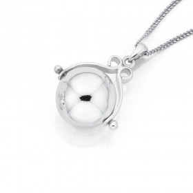 Sterling+Silver+Spinner+Ball+Pendant