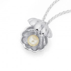 Sterling-Silver-Scallop-Shell-with-Pearl-Pendant on sale