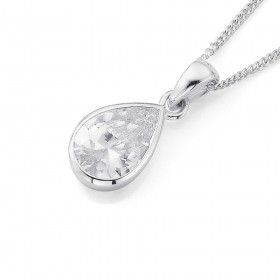 Sterling-Silver-Cubic-Zirconia-Pendant on sale