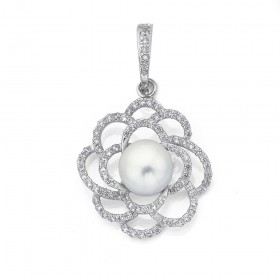 Sterling+Silver+Cubic+Zirconia+%26amp%3B+Fresh+Water+Pearl+Enhancer