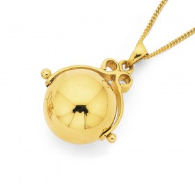 9ct+14mm+Spinner+Ball+Pendant