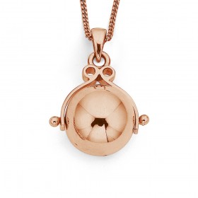 9ct+Rose+Gold+Spinner+Ball+Pendant