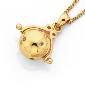 9ct+Diamond+Spinner+Pendant