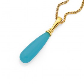 9ct+Turquoise+Pendant