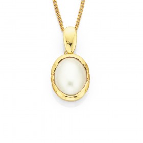 9ct+Mape+Pearl+Pendant