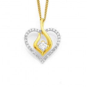 9ct%2C+Diamond+Set+Fishoook+Pendant