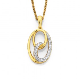 9ct%2C+Diamond+Set+Swirls+Pendant