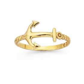 9ct+Anchor+Ring