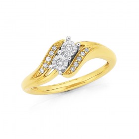 9ct%2C+Diamond+Set+Twist+Ring