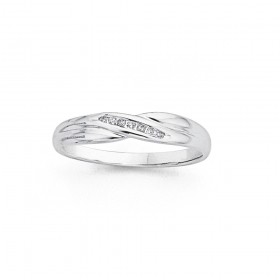 9ct-White-Gold-Diamond-Channel-Set-Crossover-Ring on sale