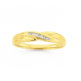 9ct-Diamond-Channel-Set-Crossover-Ring on sale