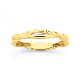 9ct+Fine+Twist+Detail+Ring