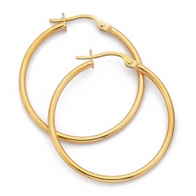 9ct-Hoops-25mm on sale