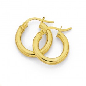 9ct-10mm-Polished-Hoops on sale