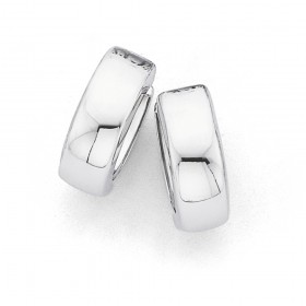 Polished-Huggie-Earrings-in-9ct-White-Gold on sale