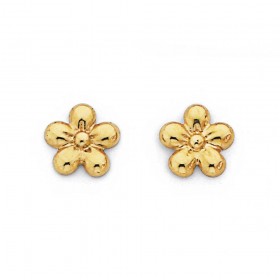 9ct+Flower+Stud+Earrings