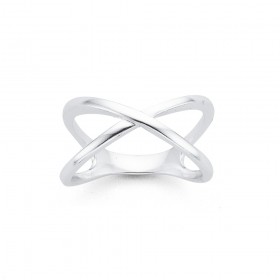Sterling-Silver-Crossover-Ring on sale