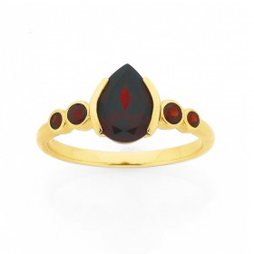 9ct+Garnet+Ring