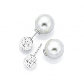 Sterling+Silver+Pearl+%26amp%3B+Crystal+Duo+Studs