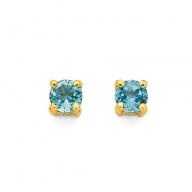 9ct+Topaz+Studs