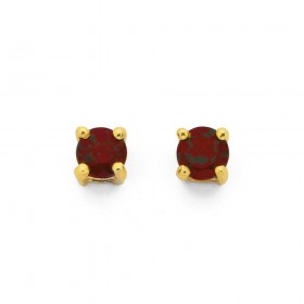 9ct+Garnet+Studs