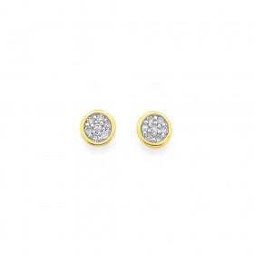 9ct%2C+Diamond+Cluster+Earrings